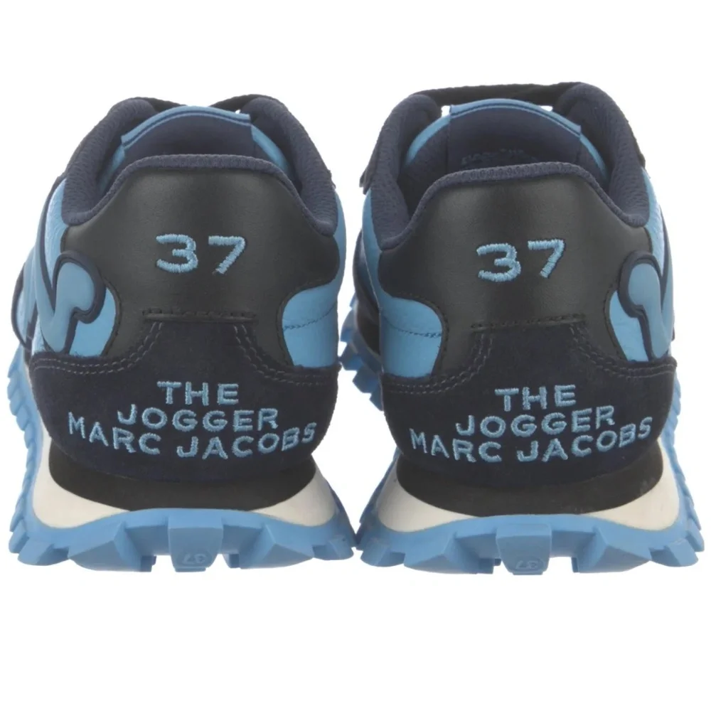 MARC JACOBS Leather Colorblock Pattern Blue Sneakers 37 US 7